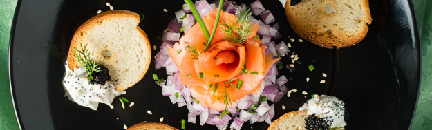 Deconstructed Bagel and Lox